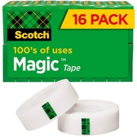 SCOTCH Tape, Roll, Inv, 34X1000, 16PK MMM810K16